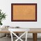 Cork Board, Rubino Cherry Scoop Wood Frame - Bulletin Board, Organization Board, Pin Board